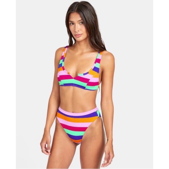 🌺 RVCA MAKO BRALETTE BIKINI TOP🌺 - Picture 1 of 6
